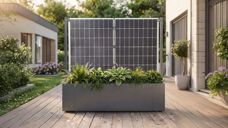 Pflanzkübel mit Solar (Balkonkraftwerk)