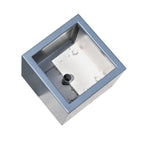 Pflanzkasten Clarus von innen mit Ablaufstutzen