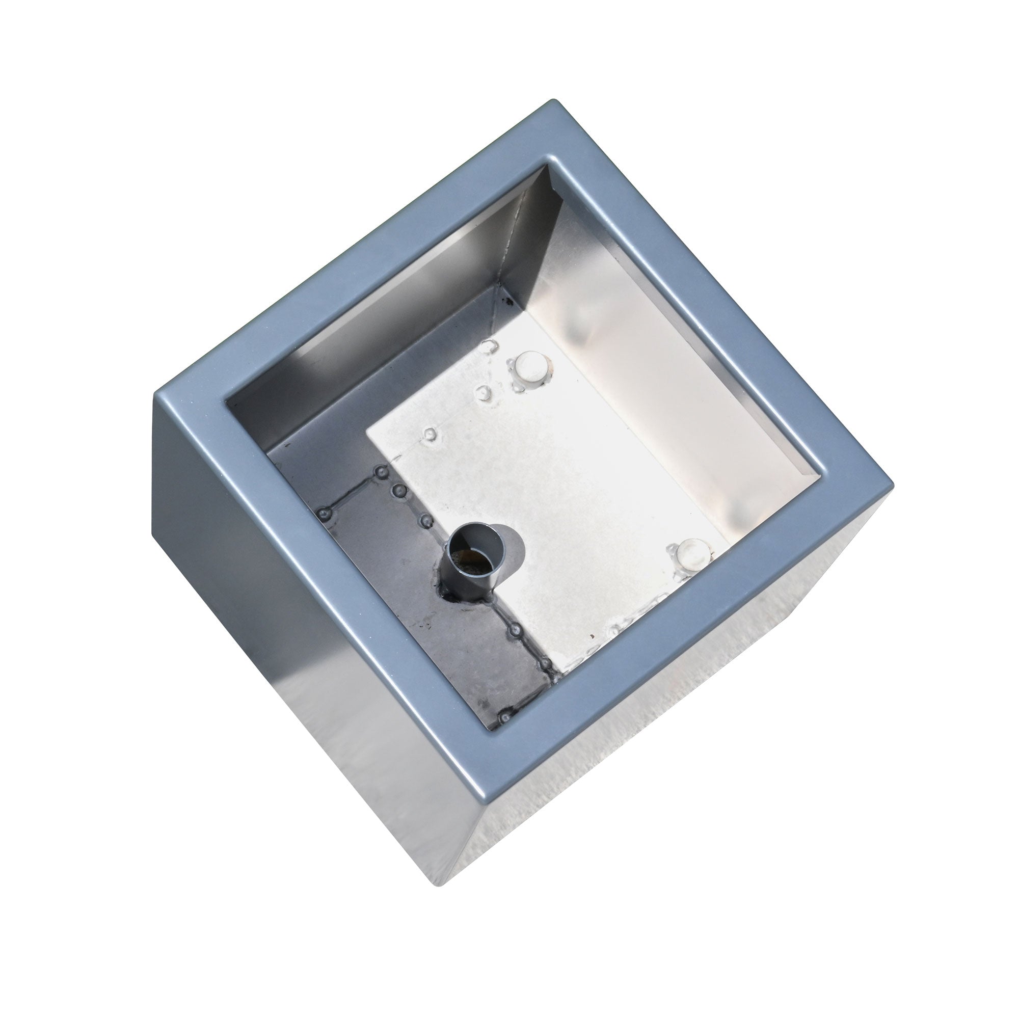 Pflanzkasten Clarus von innen mit Ablaufstutzen