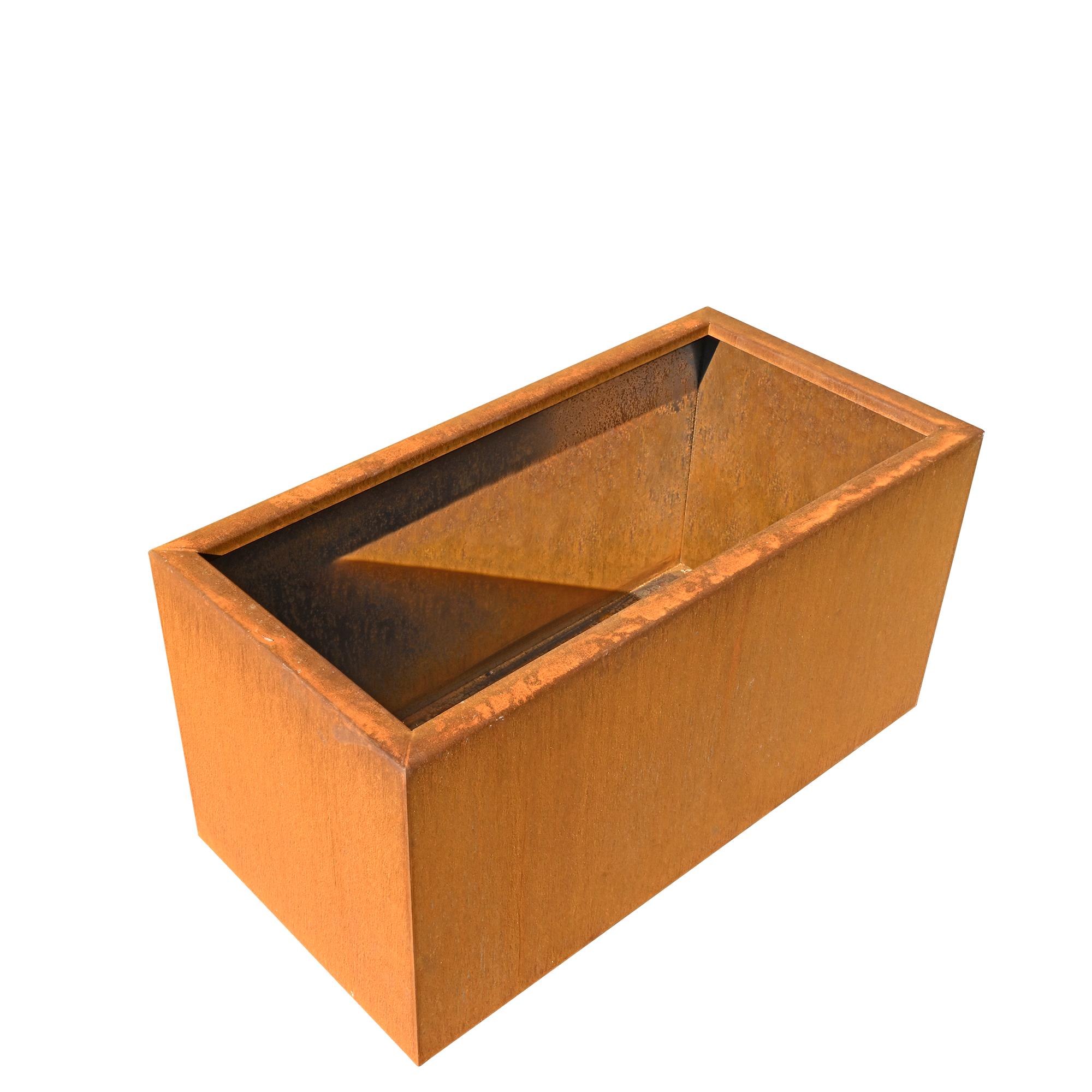 Unbepflanzter Pflanzkasten Basio aus Cortenstahl