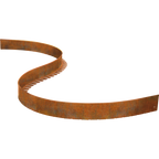 Rasenkante aus Cortenstahl flexibel biegsam für runde Beeteinfassungen