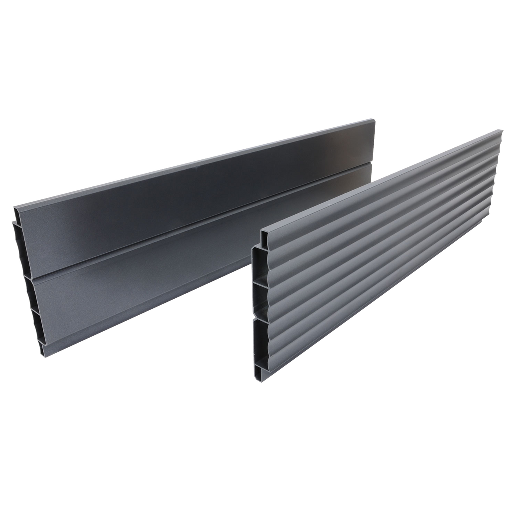 Paneele für Hochbeet Janus aus Aluminium glatt oder geriffelt zum Wenden