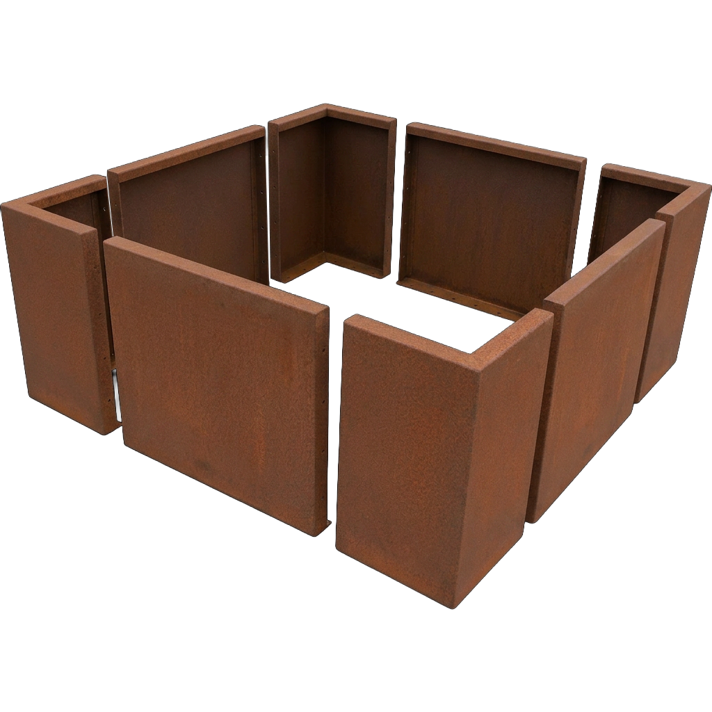 Hochbeet Modular rechteckig (Cortenstahl)