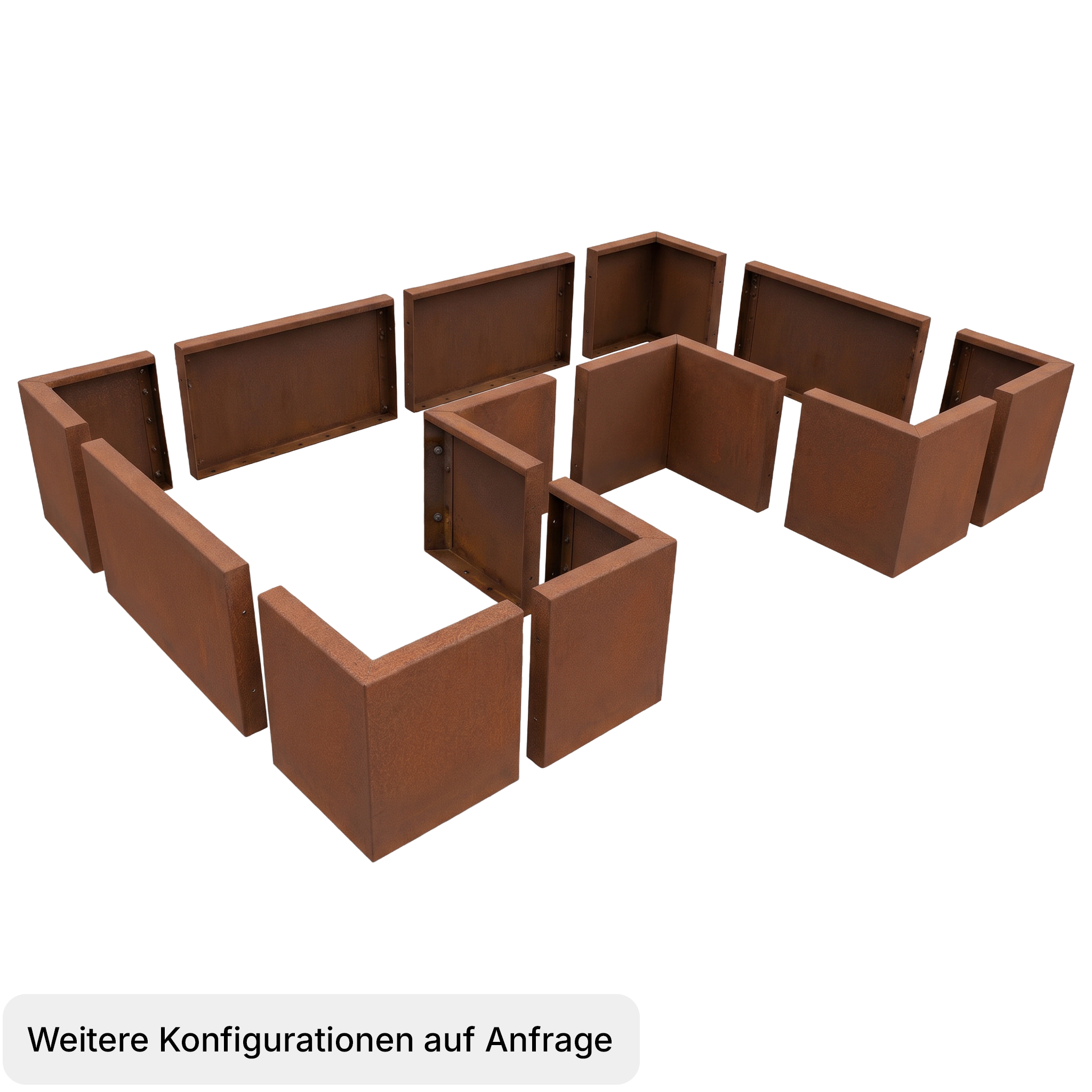 Hochbeet Modular rechteckig (Cortenstahl)