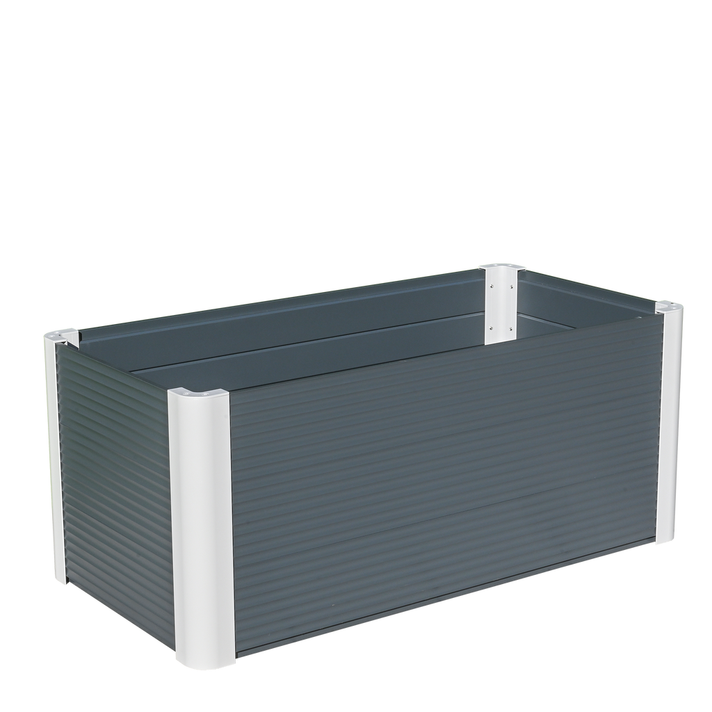 Aluminium Hochbeet Janus ohne Pflanzen mit Wendepaneelen