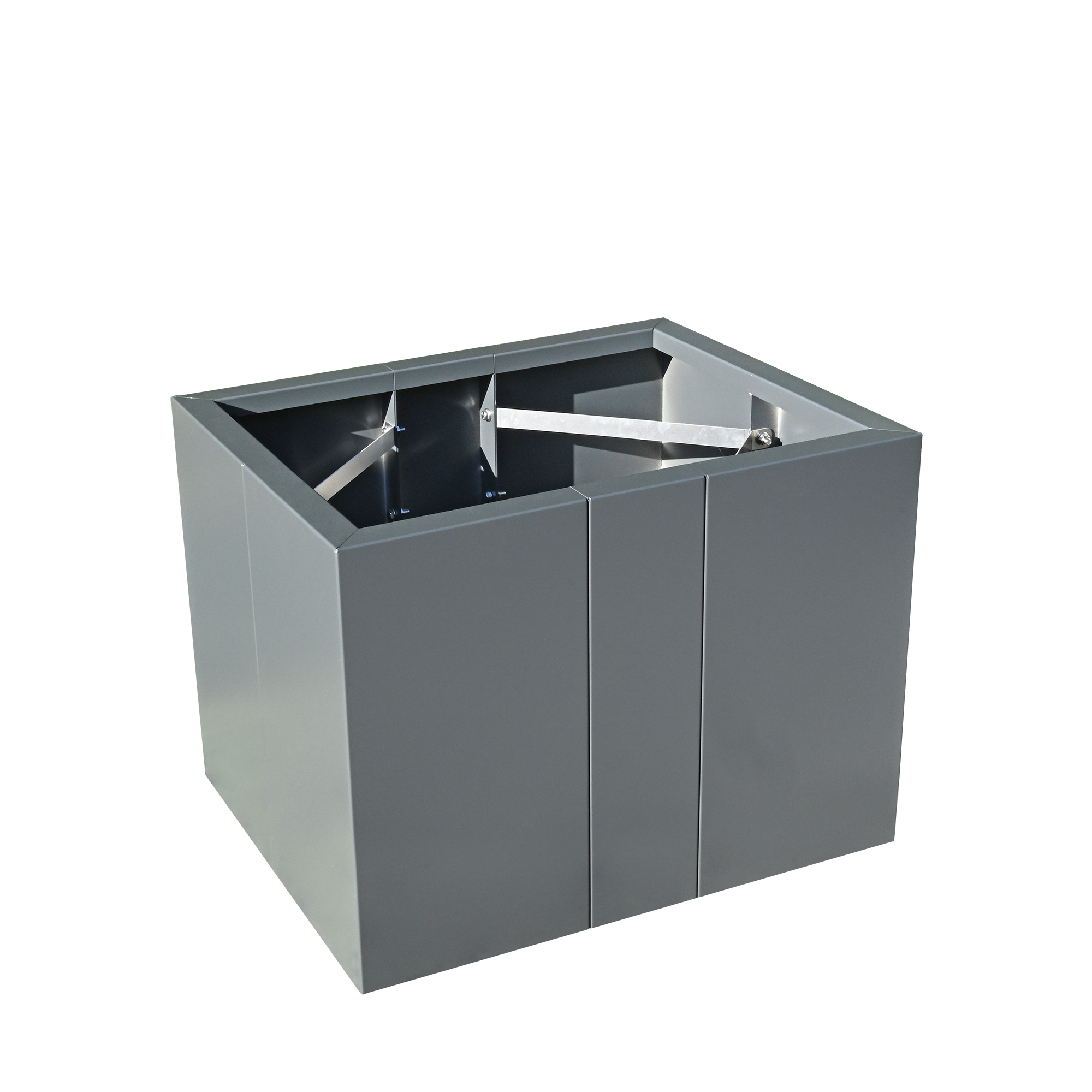 Hochbeet Modular aus Aluminium extra stabil mit Eckstreben zum selbst konfigurieren