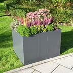 Aluminium Hochbeet Modular aus Paneelen im Garten