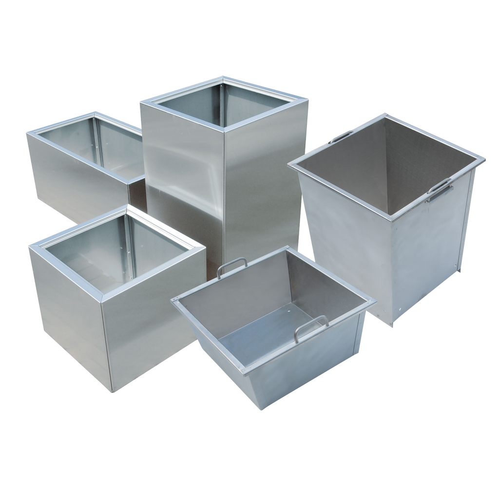 Entnehmbare Kübel in verschiedenen Größen für den Pflanzkasten Duplex