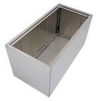 Doppelwandiger Pflanzkasten aus Edelstahl mit isolierender Schicht als Frostschutz