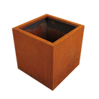 Pflanzkasten Basio quadratisch aus Cortenstahl nahtlos verschweißt