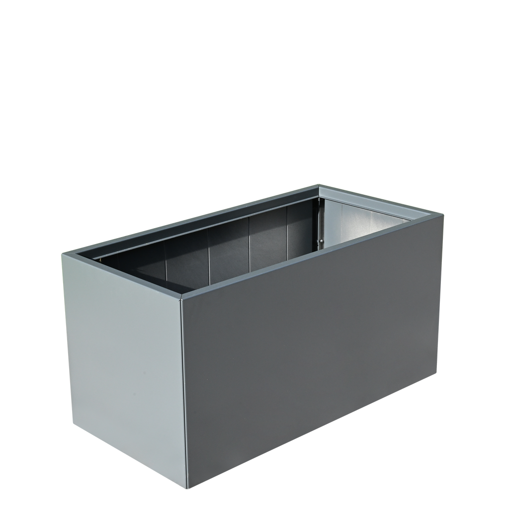 Doppelwandiger Pflanzkasten Duplex Max aus Aluminium ohne Pflanzen