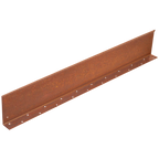 Gerade Rasenkante aus Cortenstahl mit Auflageschenkel zur Beeteinfassung