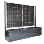 Sichtschutz Pflanzkasten mit Solarpanel Modular Sol (Aluminium)