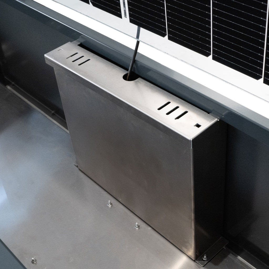 Sichtschutz Pflanzkasten mit Solarpanel Modular Sol (Aluminium)