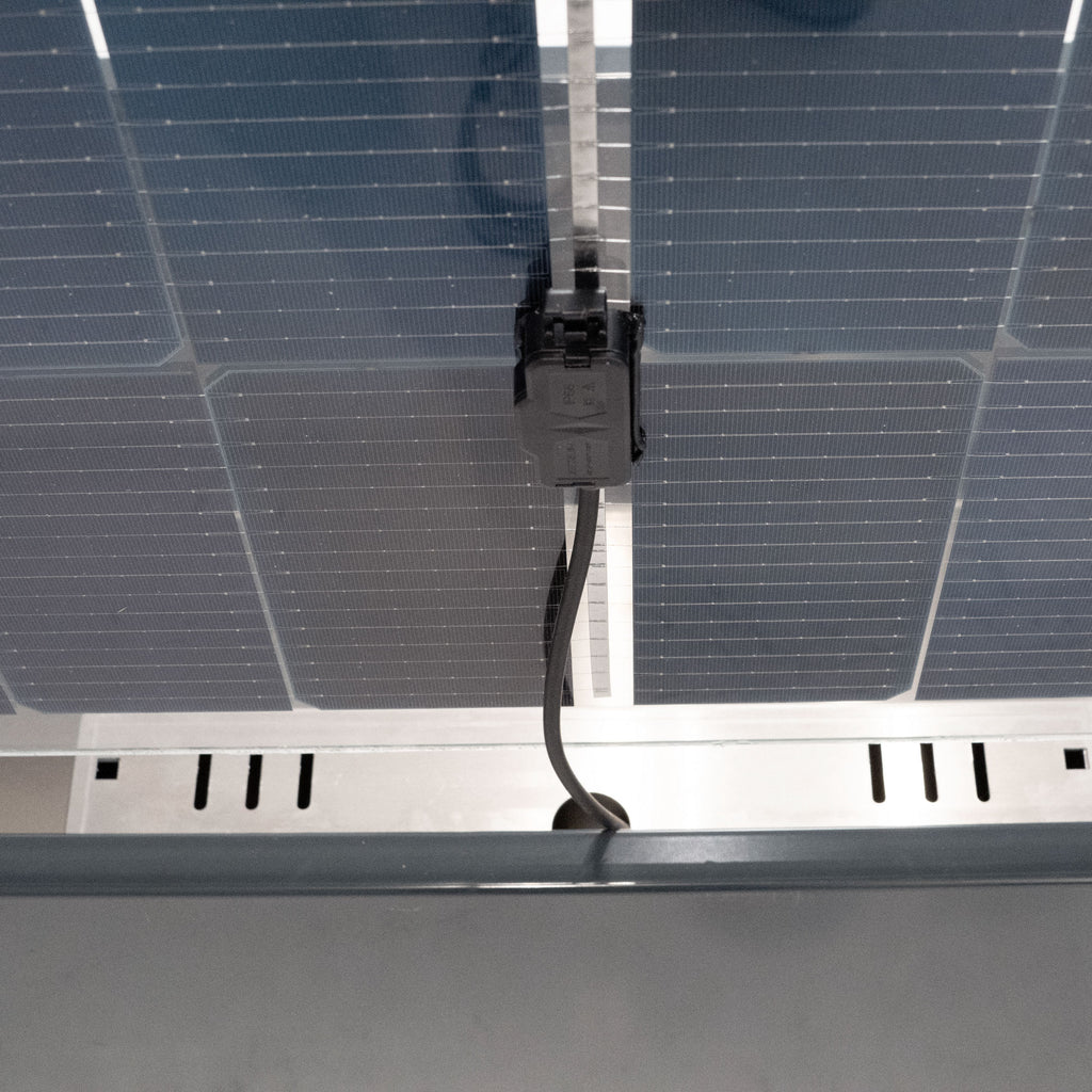 Sichtschutz Pflanzkasten mit Solarpanel Modular Sol (Aluminium)