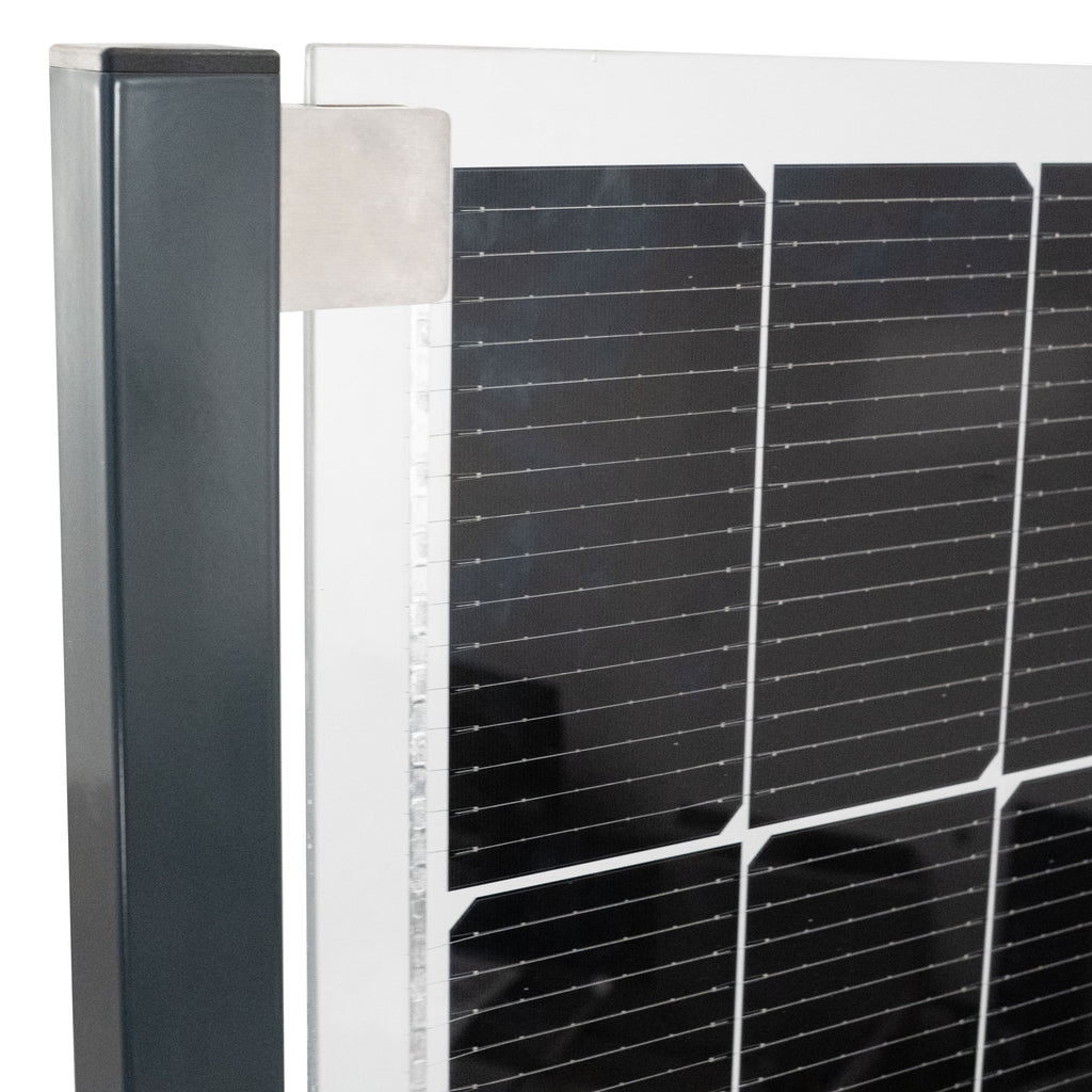 Sichtschutz Pflanzkasten mit Solarpanel Modular Sol (Aluminium)
