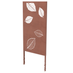 Sichtschutz Paneel mit Betonanker mit ausgestanztem Blattmuster Folia