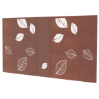 Sichtschutzwand mit mehreren Panellen im Blattmuster Folia