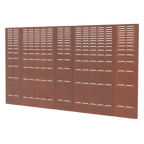 Sichtschutzwand aus mehreren Staccato Paneelen