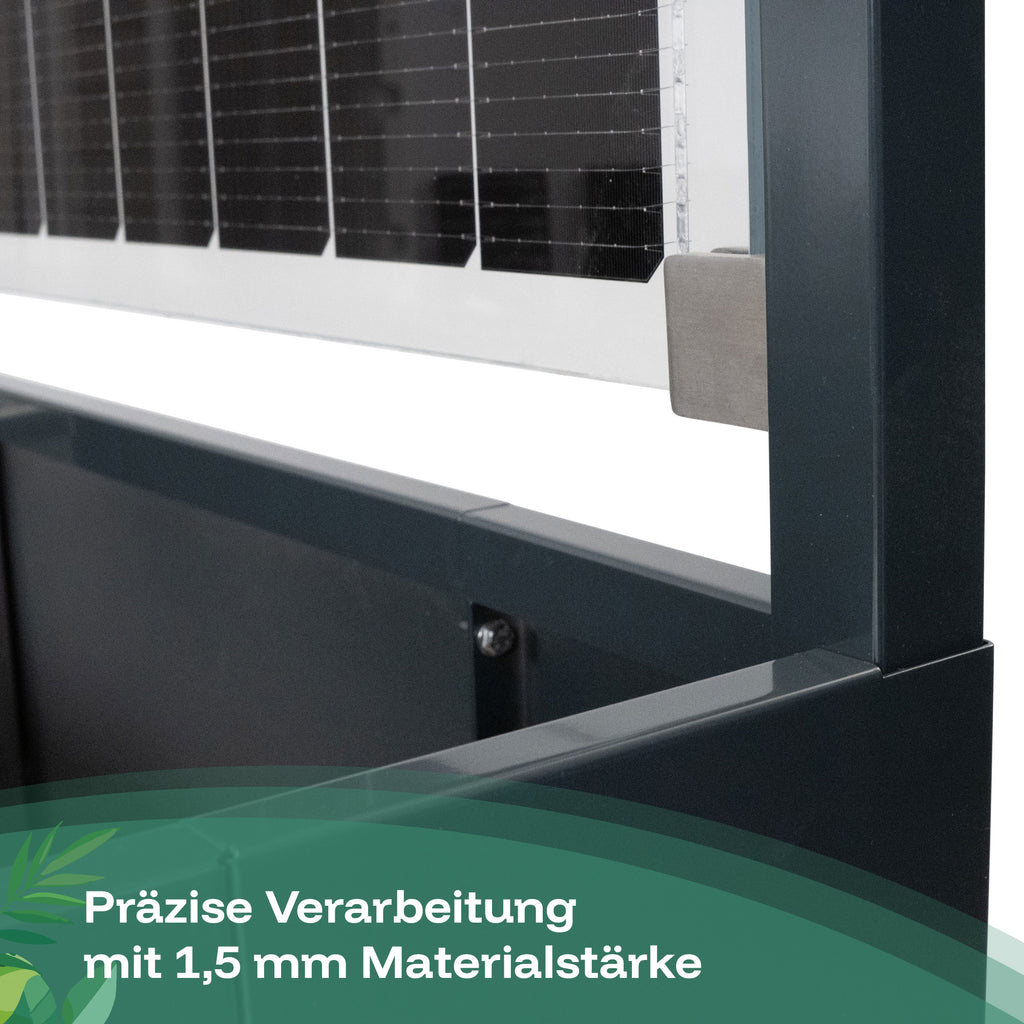 Präzise Verarbeitung des Solar-Pflanzkastens aus Aluminium mit 1,5 mm Materialstärke