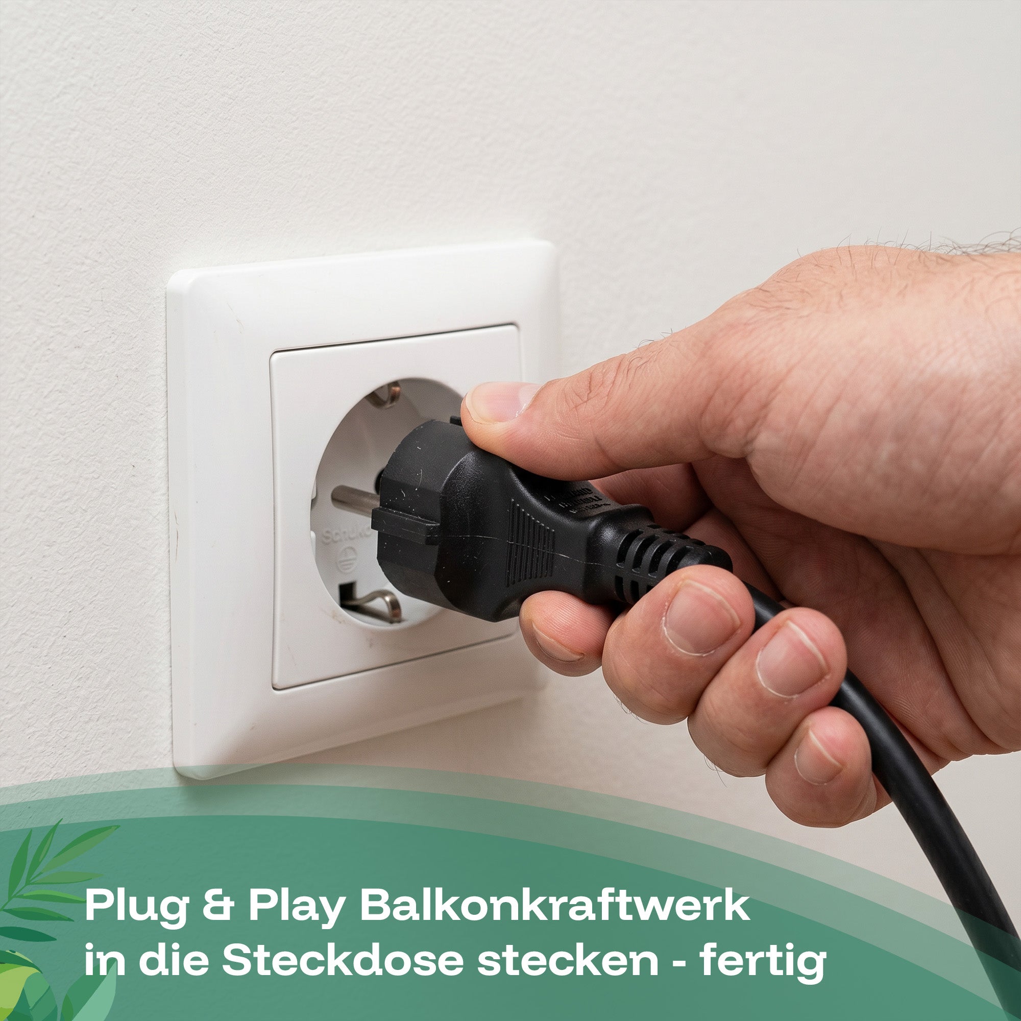 Solar-Pflanzkasten mit Plug-and-Play-Funktion. Das Balkonkraftwerk nur in die Steckdose stecken und fertig.