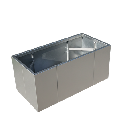 Pflanzkasten Modular aus Edelstahl mit Zugbändern