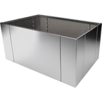 Rechteckiger großer Pflanzkasten Modular aus Edelstahl zur modularen Konfiguration