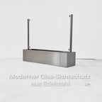 Moderner Glas-Sichtschutz aus Edelstahl. Produktvideo aus der Produktion direkt vom Hersteller aus Deutschland